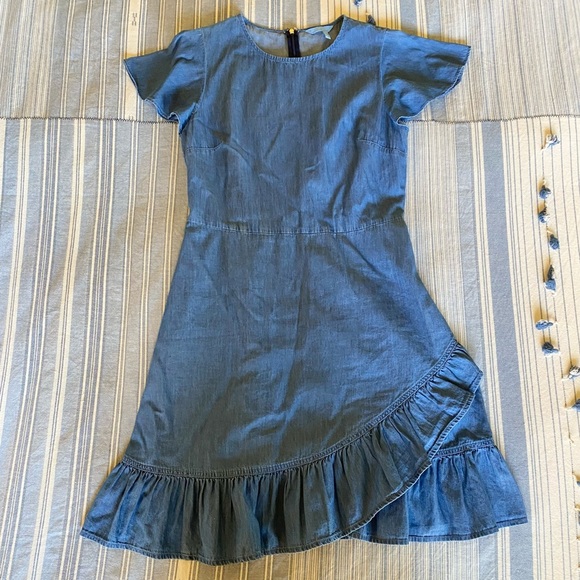Draper James Chambray Faux Wrap Dress - Picture 4 of 7